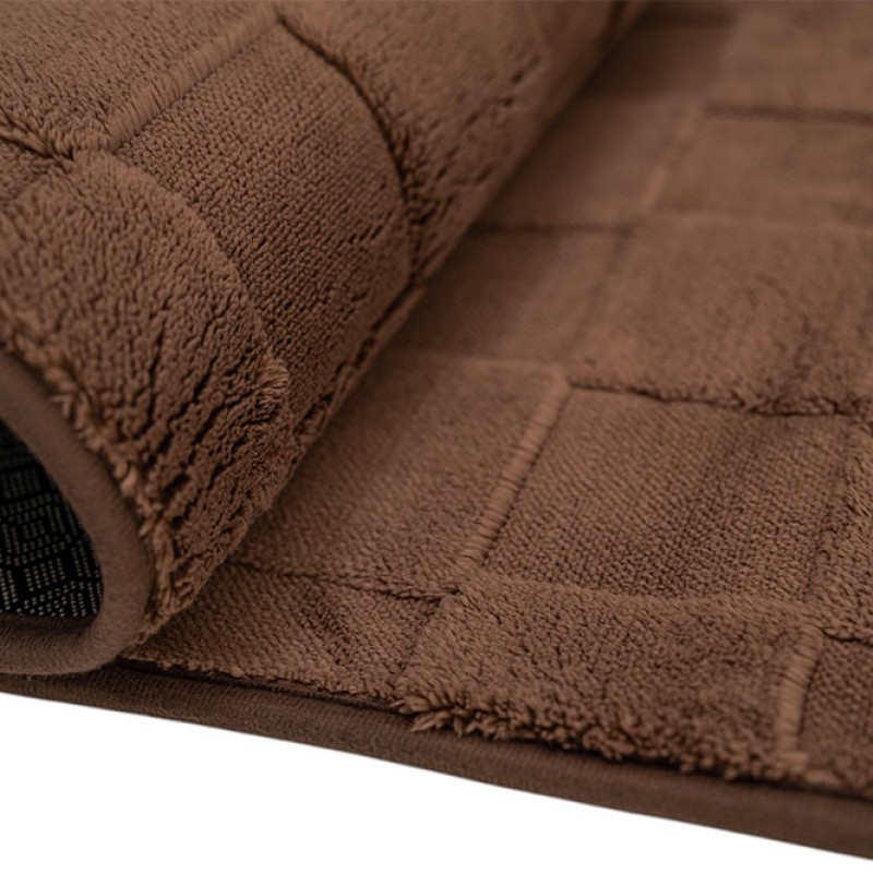 Γούνινο Χαλί Ανάγλυφο "COZY' Μονόχρωμο Καφέ 200x250cm MSC-002-BR-200