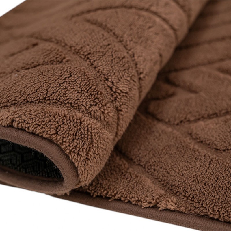 Γούνινο Χαλί Ανάγλυφο "COZY' Μονόχρωμο Καφέ 120x160cm MSC-003-BR-120