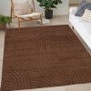 Γούνινο Χαλί Ανάγλυφο "COZY' Μονόχρωμο Καφέ 200x250cm MSC-004-BR-200