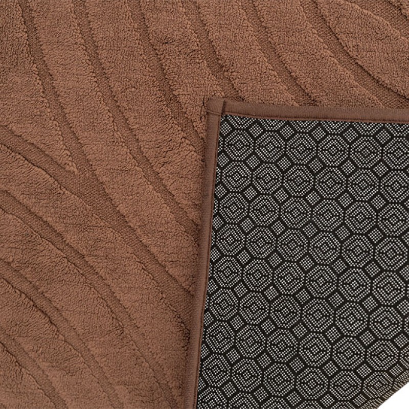 Γούνινο Χαλί Ανάγλυφο "COZY' Μονόχρωμο Καφέ 120x160cm MSC-004-BR-120