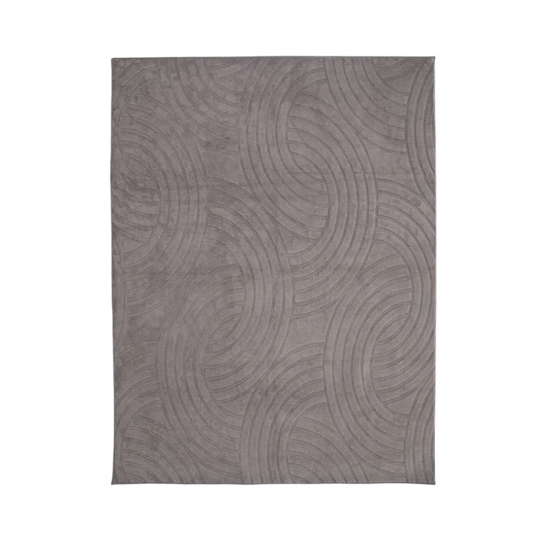 Γούνινο Χαλί Ανάγλυφο "COZY' Μονόχρωμο Γκρί 200x250cm MSC-004-GR-200