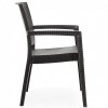 Πολυθρόνα Monaco Πολυπροπυλένιου Rattan MNC-03 Ανθρακί 58x55x87cm