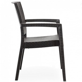 Πολυθρόνα Monaco Πολυπροπυλένιου Rattan MNC-03 Ανθρακί 58x55x87cm