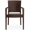 Πολυθρόνα Monaco Πολυπροπυλένιου Rattan MNC-02 Καφέ 58x55x87cm