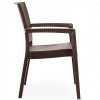 Πολυθρόνα Monaco Πολυπροπυλένιου Rattan MNC-02 Καφέ 58x55x87cm