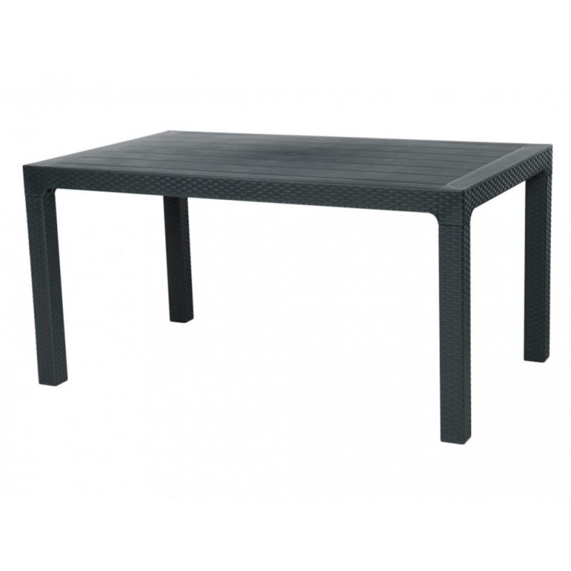 Τραπέζι Italy Πολυπροπυλενίου Ανθρακί 150x90cm