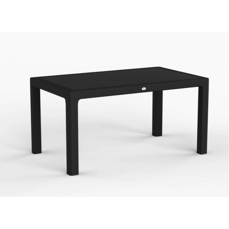 Τραπέζι Italy Πολυπροπυλενίου Μαύρο 150x90cm