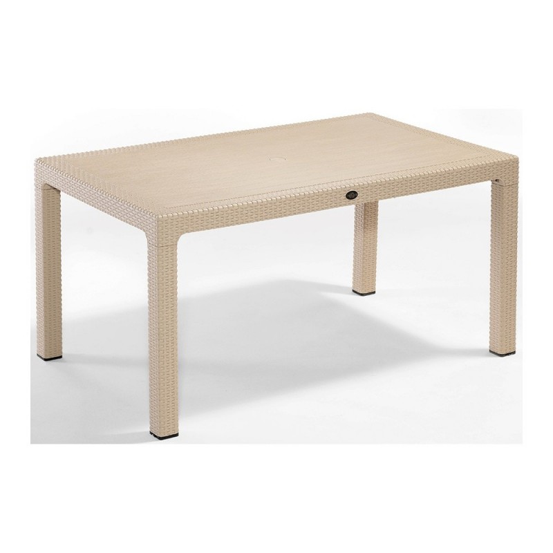 Τραπέζι Πολυπροπυλενίου Rattan ITALY Καπουτσίνο 150X90 12255-CAP