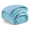 1+1 ΔΩΡΟ Κουβέρτα Υπέρδιπλη Flannel Sherpa 220X240 Σιέλ-Γαλάζιο BL010
