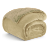 1+1 ΔΩΡΟ Κουβέρτα Υπέρδιπλη Flannel Sherpa 220X240 Μπέζ BL006
