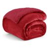 1+1 ΔΩΡΟ Κουβέρτα Υπέρδιπλη Flannel Sherpa 220X240 Μπορντό BL005