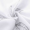 Κουρτίνα Leaves Λευκή με Γκρι Κέντημα Με Τρέσα 270x270cm 6020-3