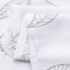 Κουρτίνα Leaves Λευκή με Γκρι Κέντημα Με Τρέσα 270x270cm 6020-3