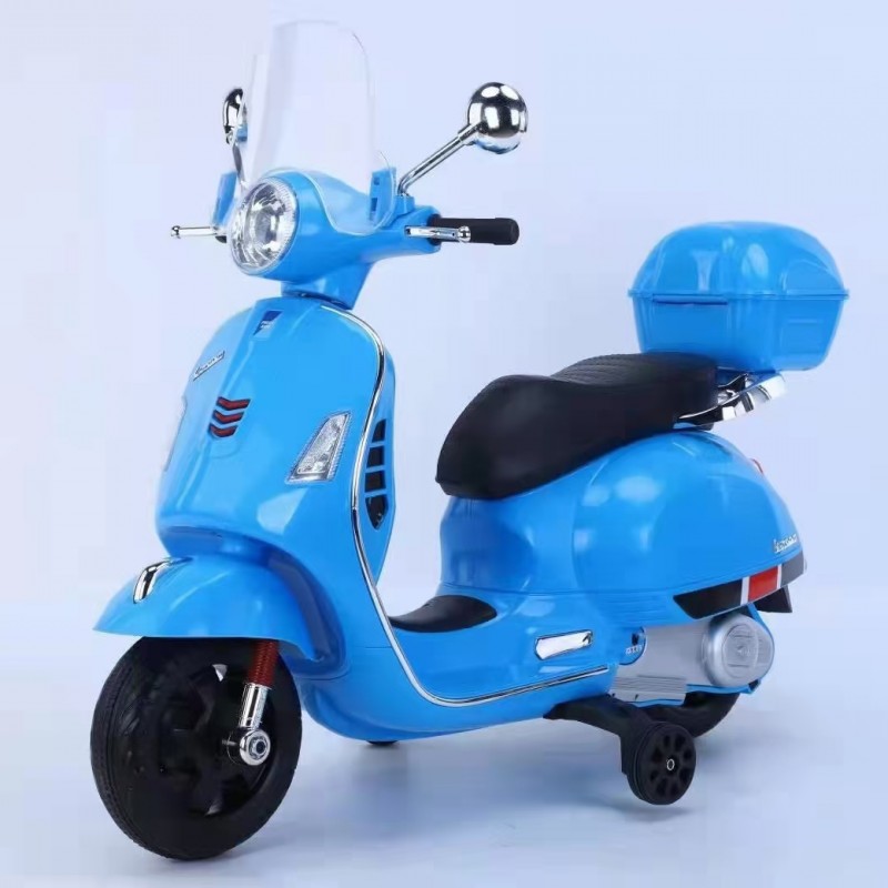 Ηλεκτροκίνητη Μηχανή Vespa  με , Φώτα LED και μουσική  Licensed original 6V Μπλε Q618-BLUE