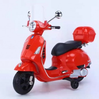 Ηλεκτροκίνητη Μηχανή Vespa  με , Φώτα LED και μουσική  Licensed original 6V Κόκκινο Q618-RED