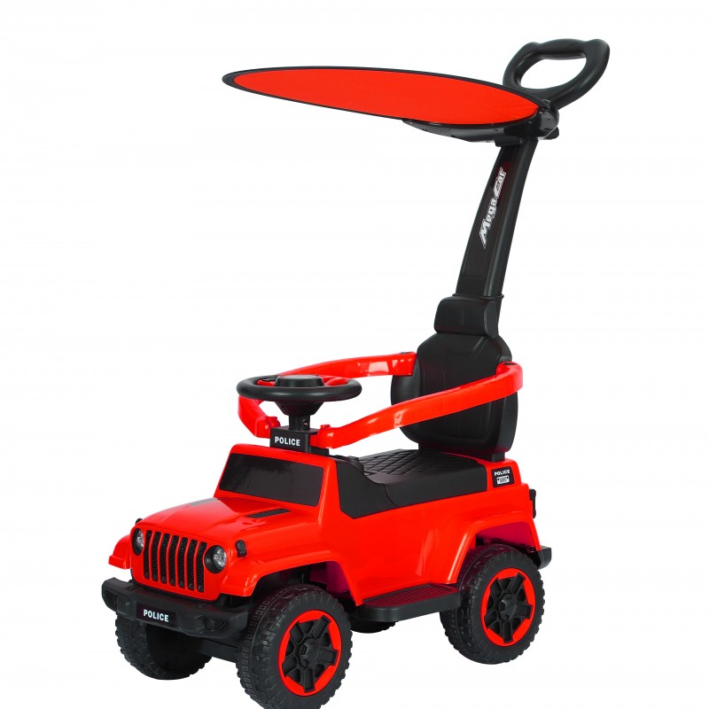 Περπατούρα τύπου JEEP με χειρολαβή, Φώτα και Μουσική  Κόκκινο για 12+ Μηνών TC-219-R