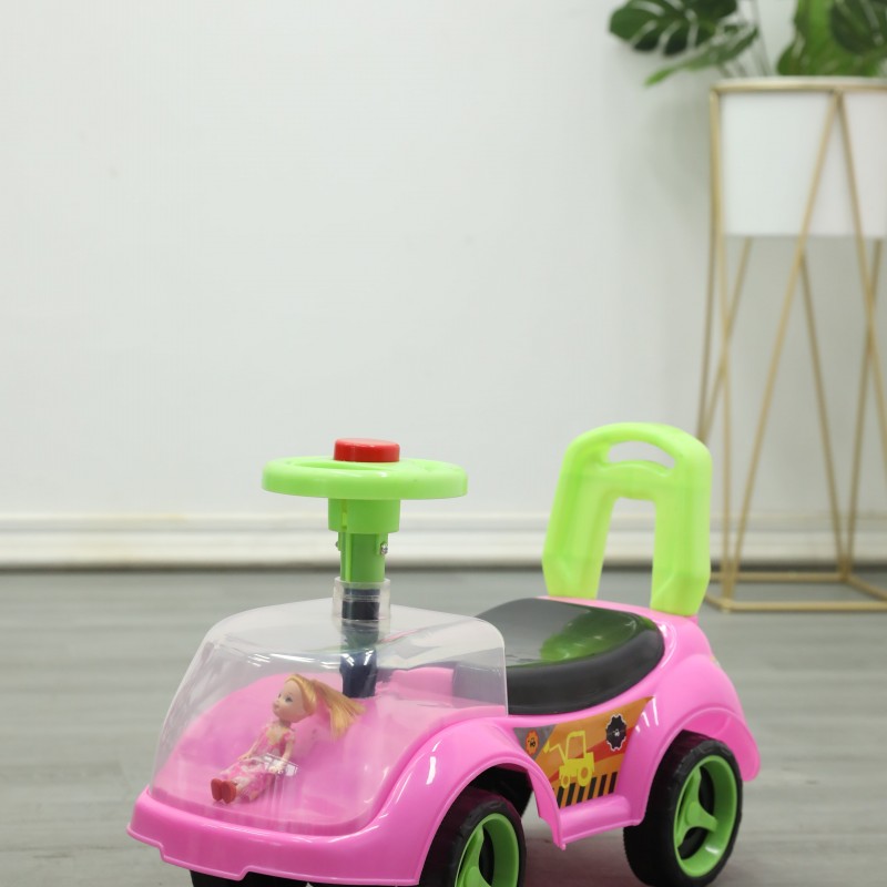 Αυτοκινητάκι Περπατούρα Car Doll με μουσική Ροζ 8200-P