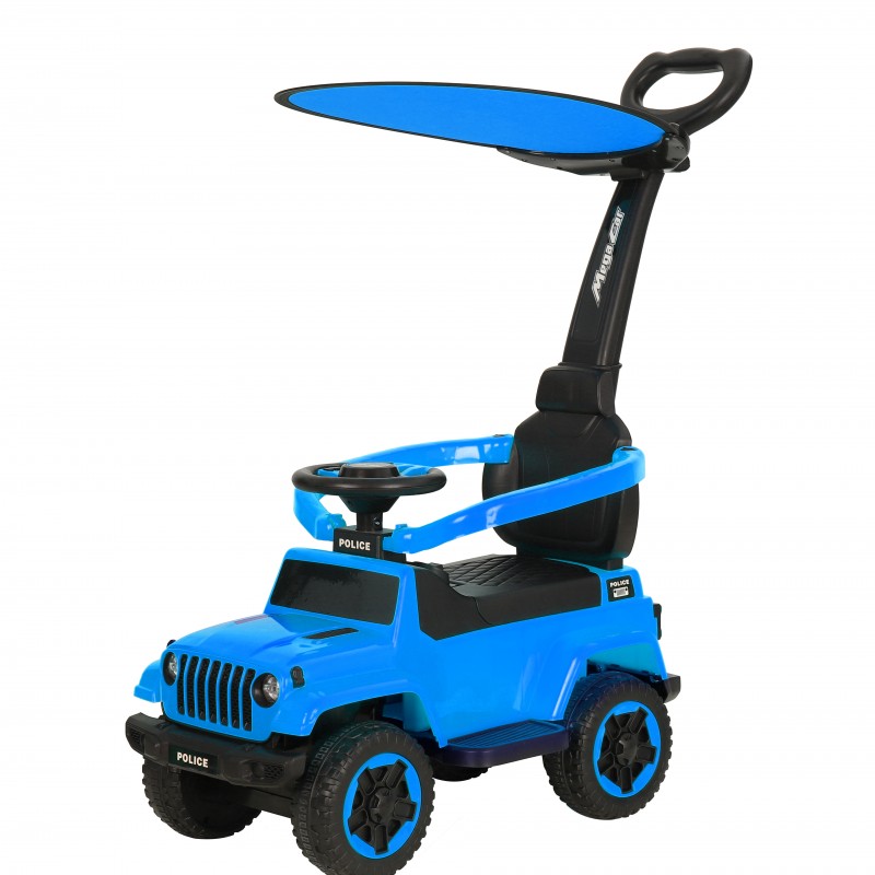 Περπατούρα τύπου JEEP με χειρολαβή, Φώτα και Μουσική Σκίαστρο Μπλε για 12+ Μηνών TC-219-BLUE