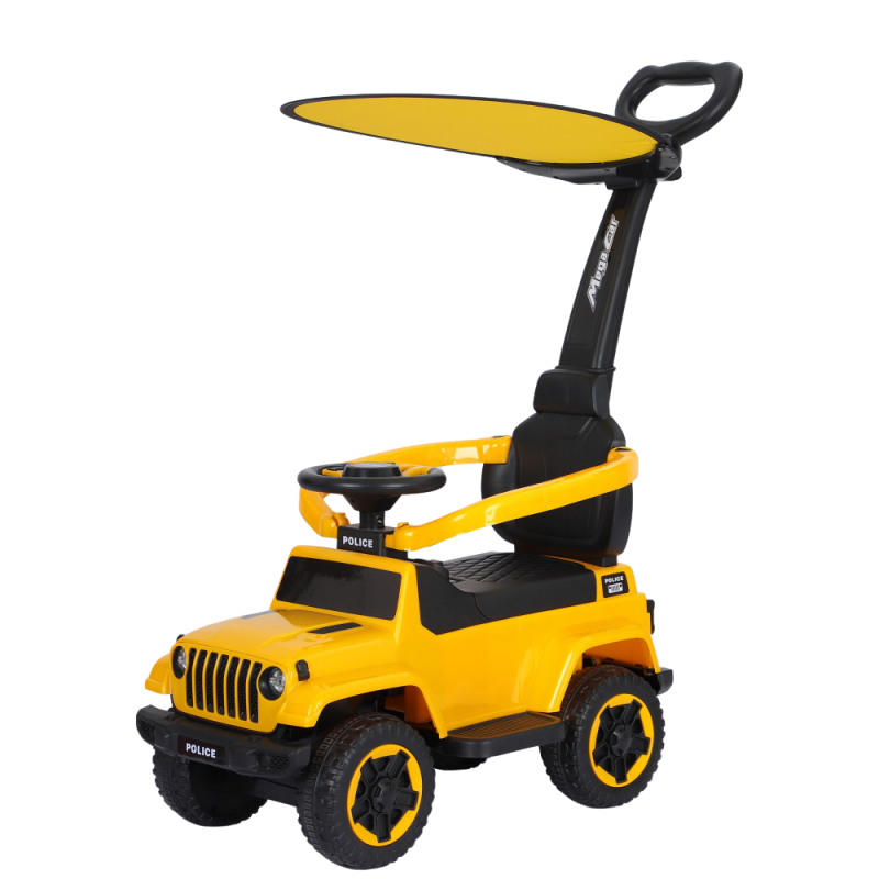 Περπατούρα τύπου JEEP με χειρολαβή, Φώτα και Μουσική Κίτρινο για 12+ Μηνών TC-219-YELLOW