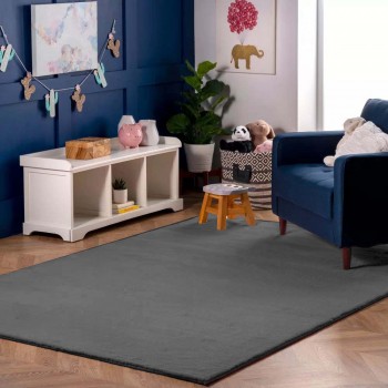 Γούνινο Χαλί Rabbit Μονόχρωμο Σκούρο Γκρί RBTDG - 200X250CM