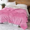 1+1 ΔΩΡΟ Κουβέρτα Υπέρδιπλη Flannel Sherpa 220X240 Σομόν BL003