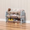 Πλαστική Βιβλιοθήκη Cute bear 3-tier Μπλε QD005-BLU