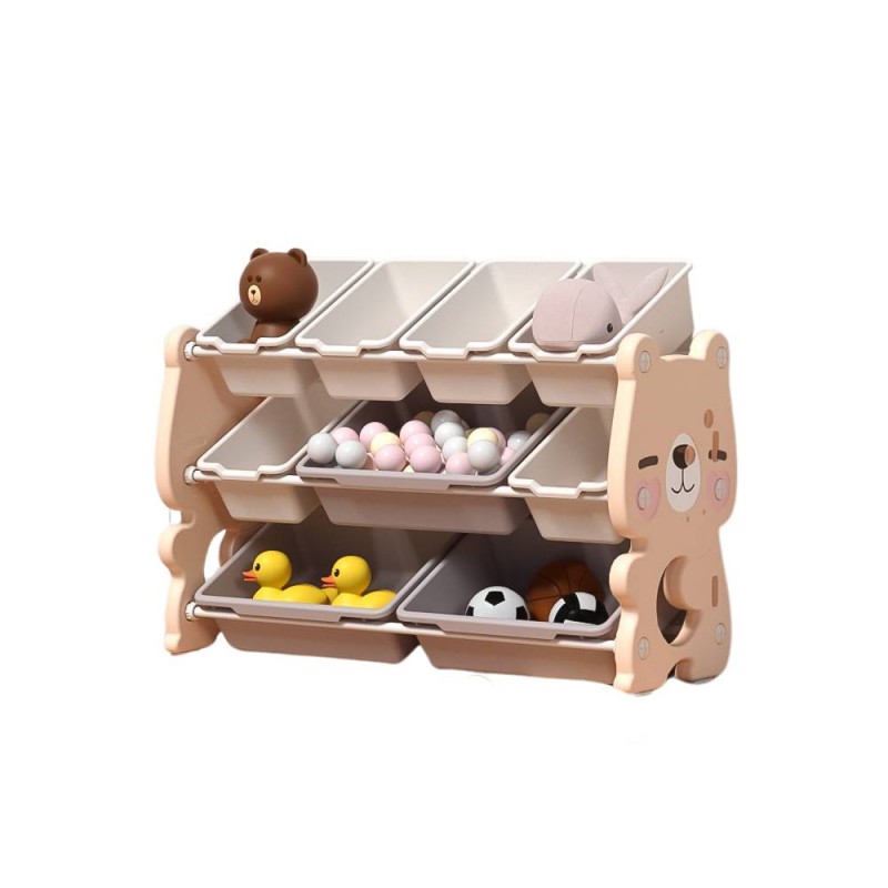 Πλαστική Βιβλιοθήκη Cute Bear 3-tier Ροζ QD005-PN