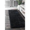 Διάδρομος Shaggy Dubai Μαύρο 80cm DB-B-D