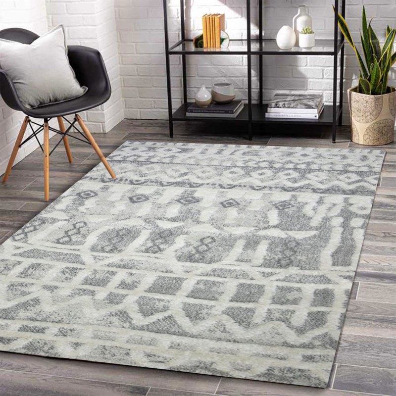 Χαλιά Ανάγλυφα Castello Κρεμ-Λευκό E2482-CW - 160x210cm