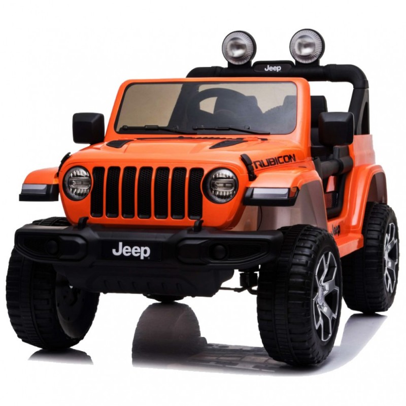 Ηλεκτροκίνητο Αυτοκίνητο Jeep Wrangler Rubicon Licensed Original με τηλεχειριστήριο 12V Πορτοκαλί 5555-OR