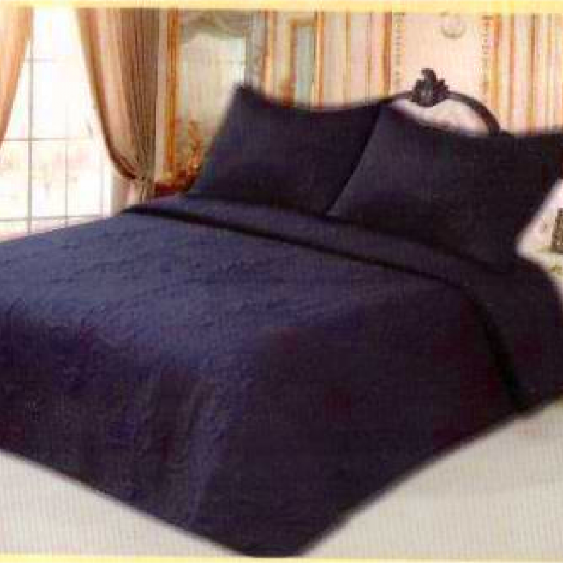 Σετ Κουβερλί (3τμχ) 100% Βαμβακερά Μπλε 220x240cm  BCS-023