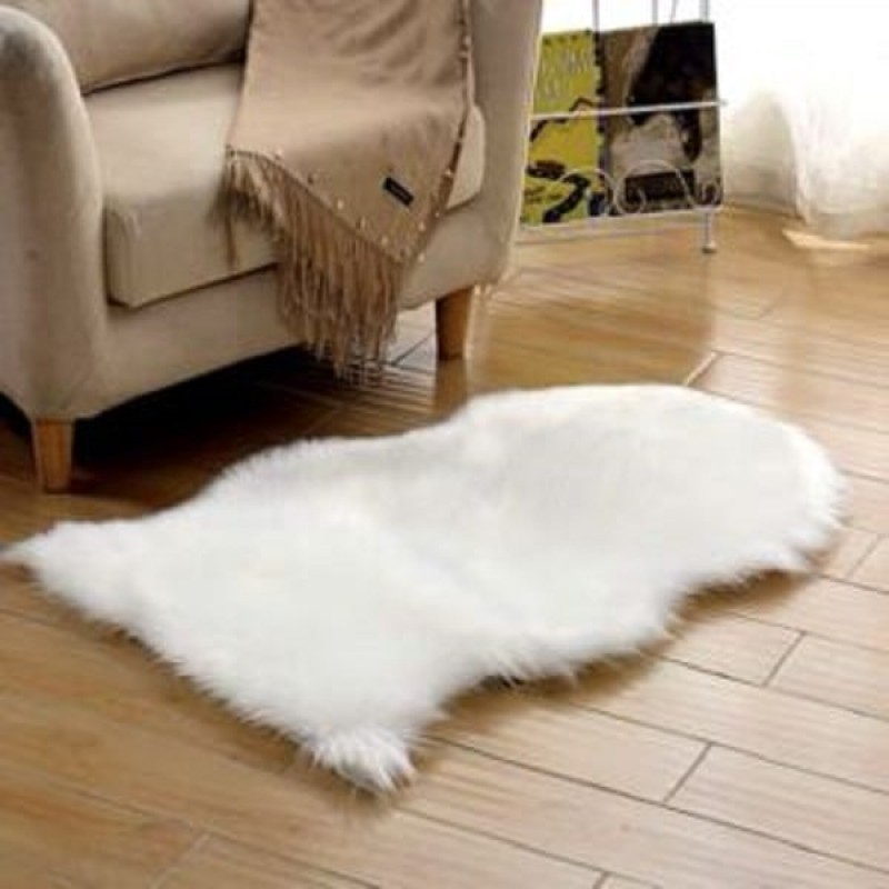 Χαλί Γούνινο Λευκό 60x90cm CF60-WH