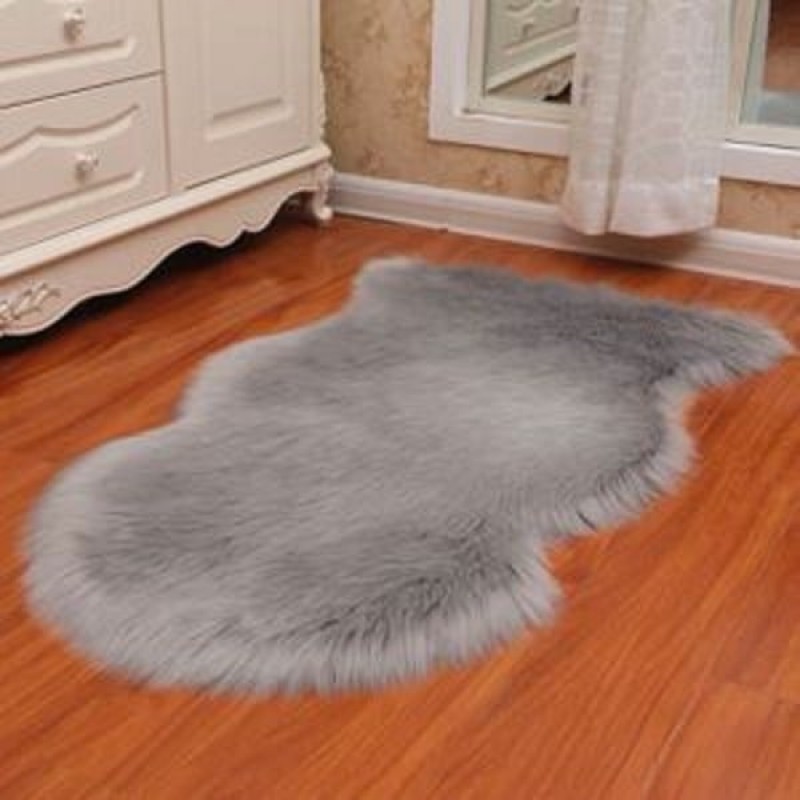 Χαλί Γούνινο Γκρι 60x90cm CF60-GR