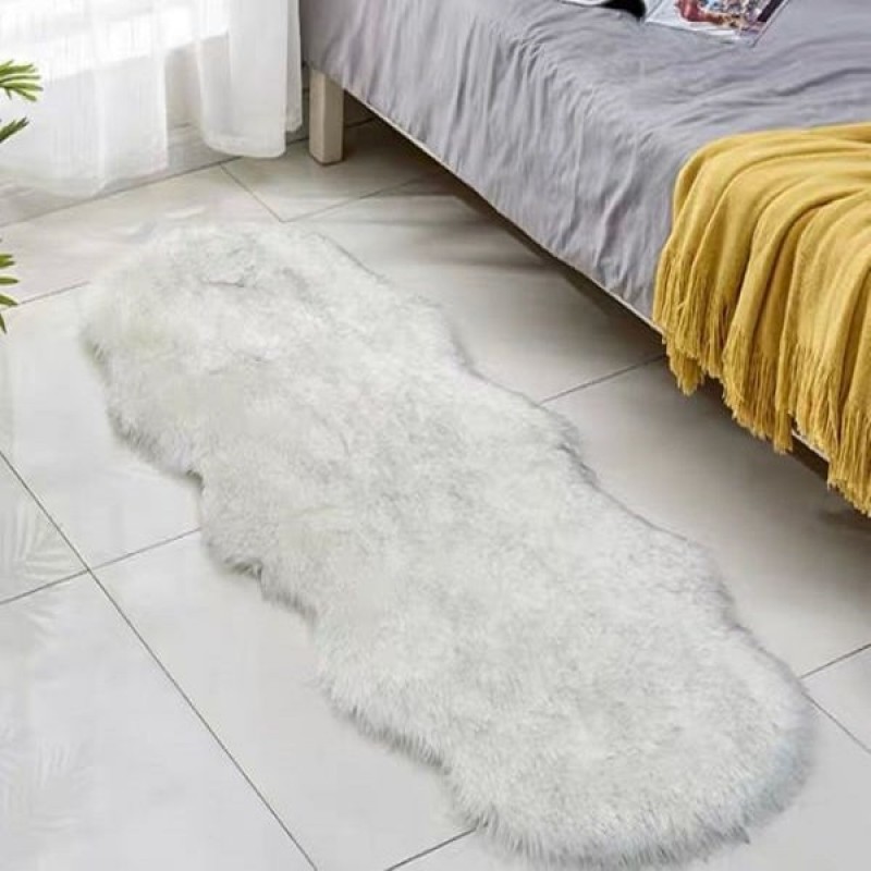 Χαλί Γούνινο Λευκό 80x180cm CF60-WH